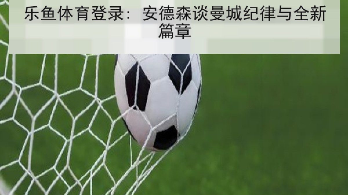 乐鱼体育登录: 安德森谈曼城纪律与全新篇章
